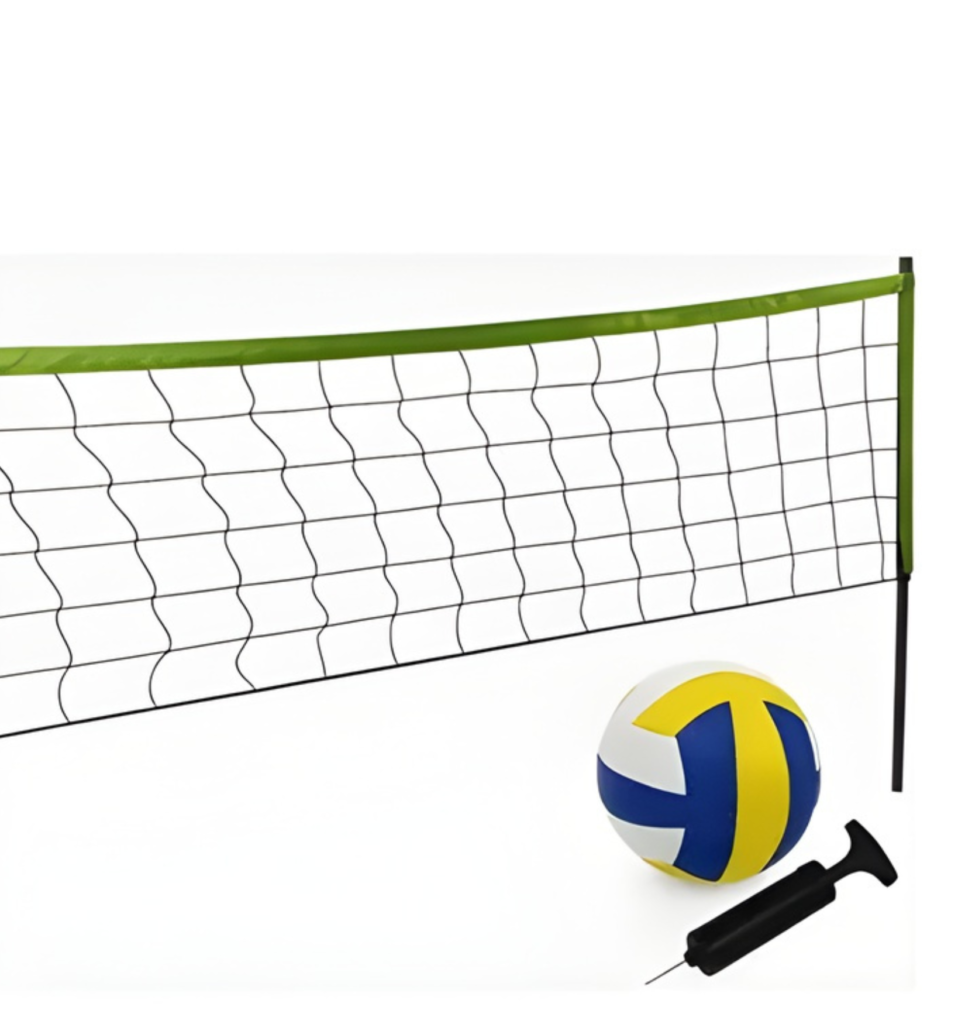 Rede de Vôlei Profissional Completa - 9,5m x 1m - Com Bola e Bomba - Recreativa